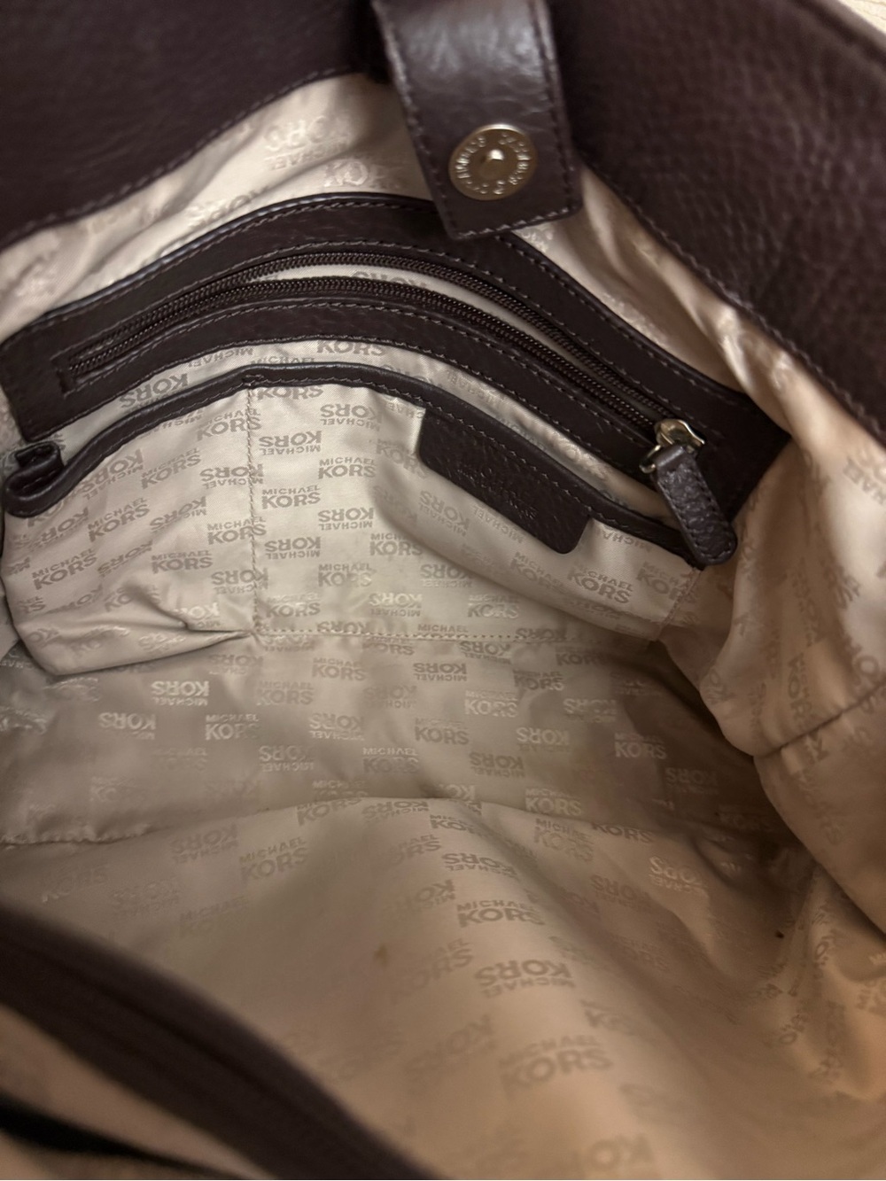 Vintage Michael Kors Hamilton Large Pebbled Leather Satchel/Shoulder Bag - Picture 7 of 9
